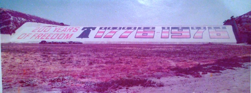 Painting the bicentennial Mural 1976